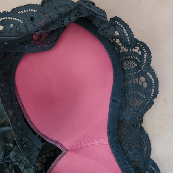 Pink by Victoria's Secret Push_Up Floral Lace Bralette Size Small - Picture 6 of 10